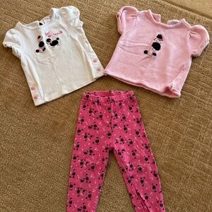Gymboree Pink Poodle Bundle - 2 tops & 1 leggings | Size 2T